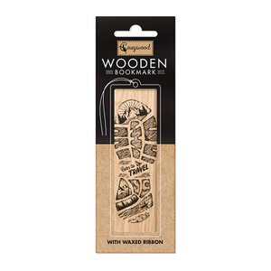 Born to Travel Wooden Bookmark