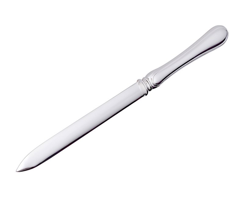 EDZARD Brieföffner Briefmesser Faden, edel versilbert, Länge 19 cm