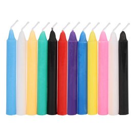 Pack of 12 Mixed Colour Spell Candles.