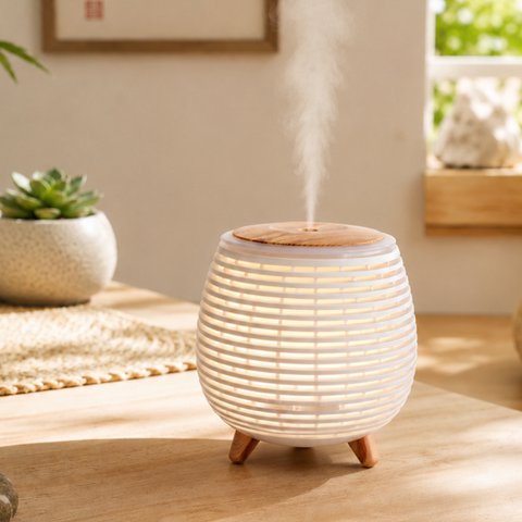 Diffuseur Ultrasonique USB – Lina – Eclairage Led Multicolore – Moderne et Discret – Idée Cadeau Décoration