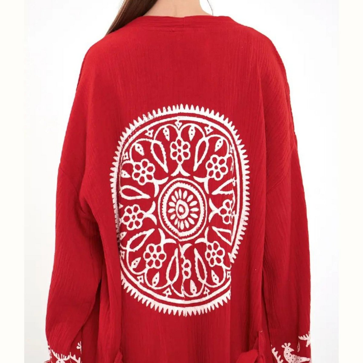 Hitit Kimono Largo-Rojo