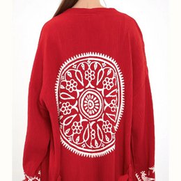Hitit Kimono Largo-Rojo