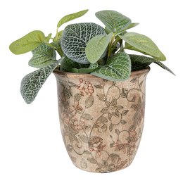 Flowerpot Ø 13x13 cm Beige Ceramic