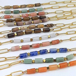 Lenker tube gemstone stainless steel gold plated
