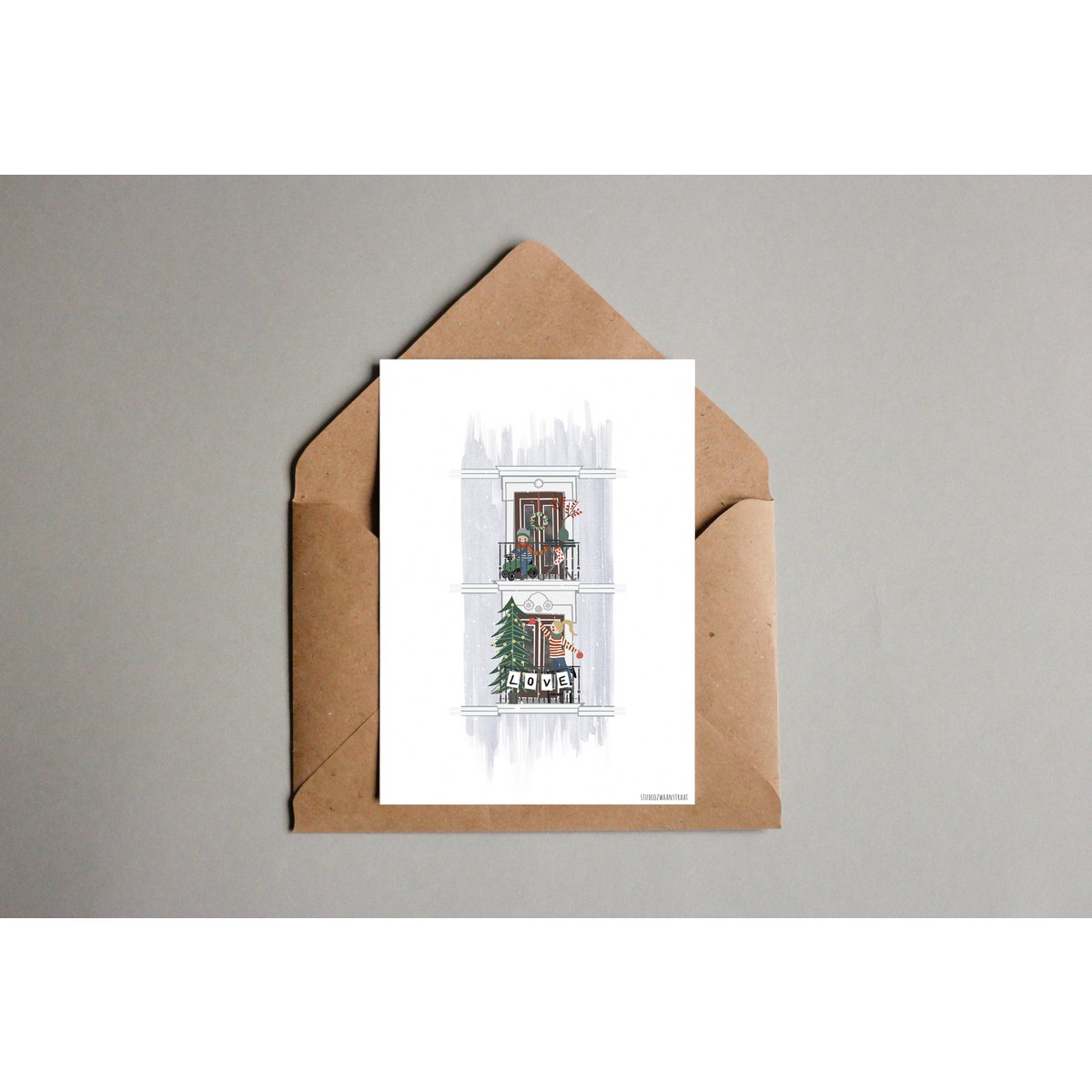 postal - serie 'Navidad'- 'Navidad balcón'