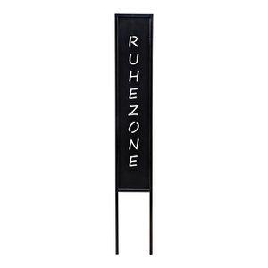 Plug, QUIET ZONE, made of metal black (W/H/D) 13x83x1cm