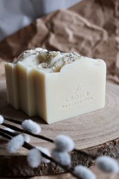 Naturlig sæbe "cremet havregryn" med kokosmelk, vegansk, palmeolie -fri