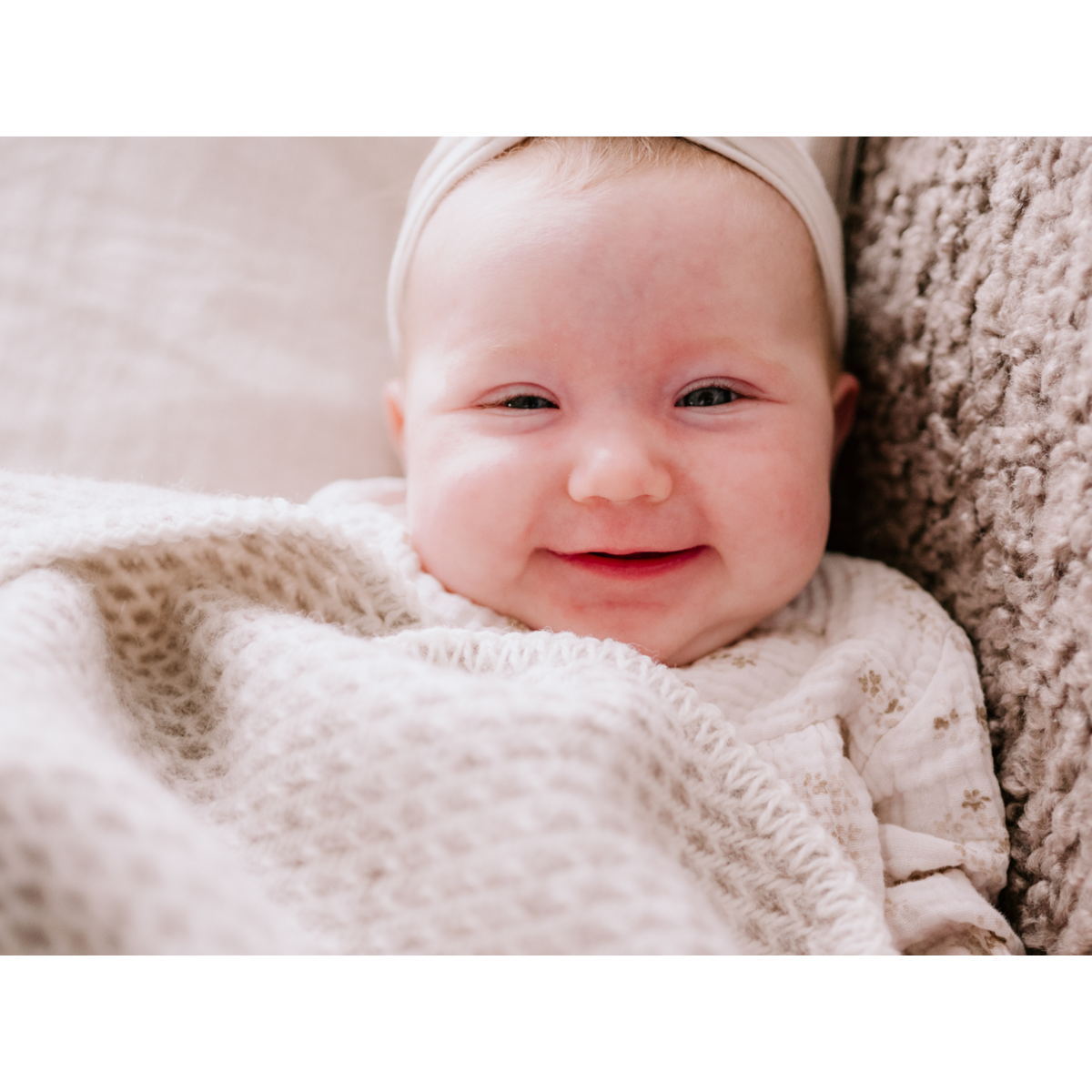 Wool crib blanket - Taupe