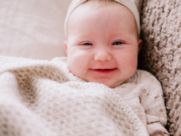 Wool crib blanket - Taupe