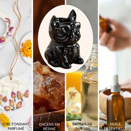 Burnt Ceramy Boubou Black Boubou Parfume - Lakerede keramiske dyr - Grundlægningsdiffusor Duftende voks, æteriske olier, dufte - dekorativ idé