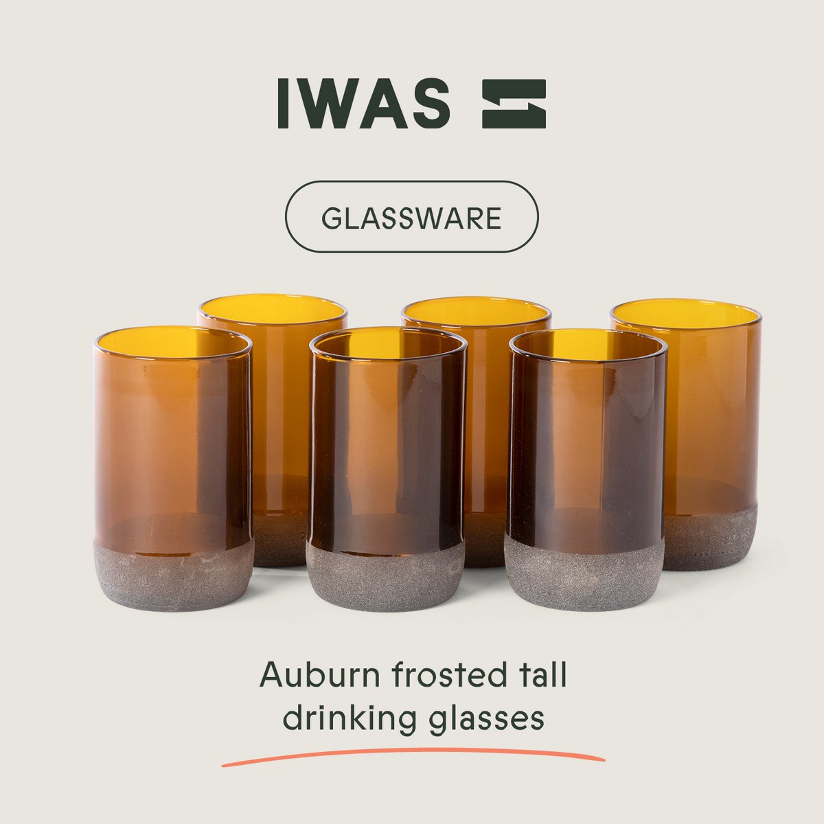Szklanki do picia Auburn - Wysokie (zestaw 6 szt.)