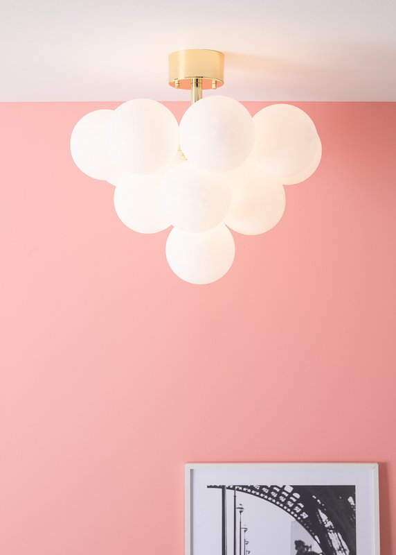MERLOT Plafond 13L Messing/Hvid