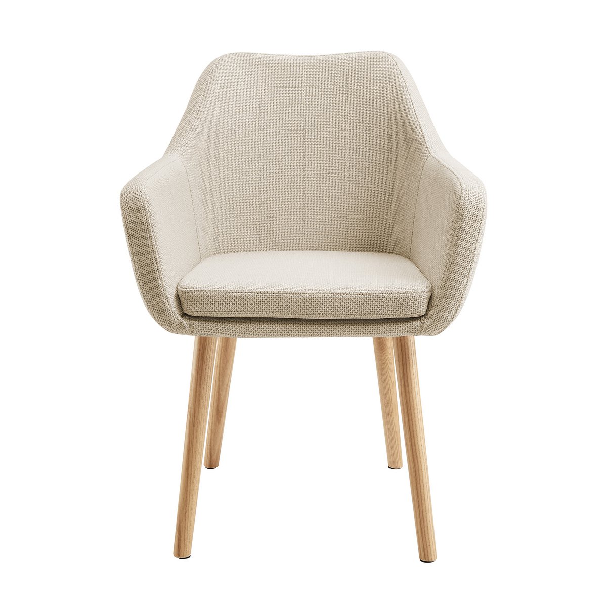 Armlehnstuhl Strukturstoff Beige