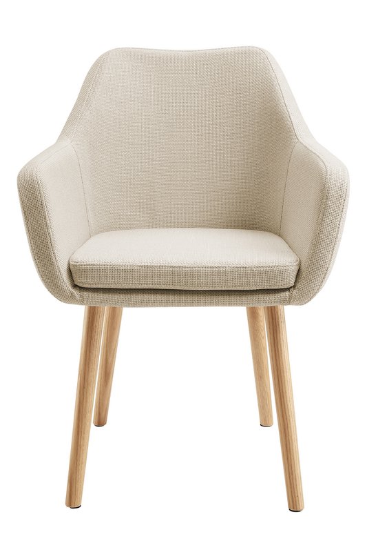 Armlehnstuhl Strukturstoff Beige