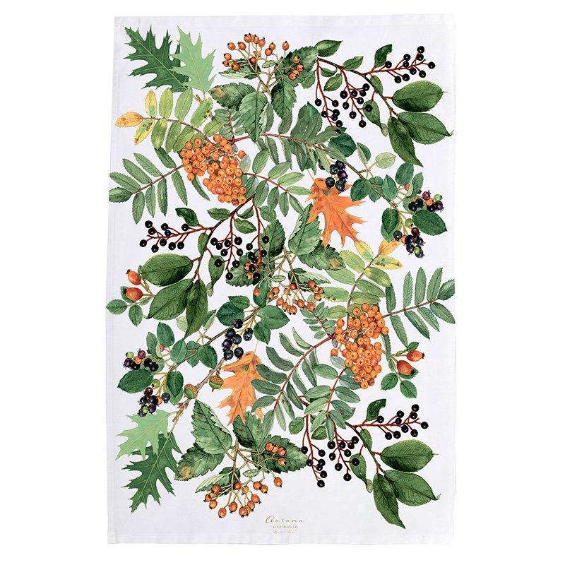 Organic tea towel - Autumn