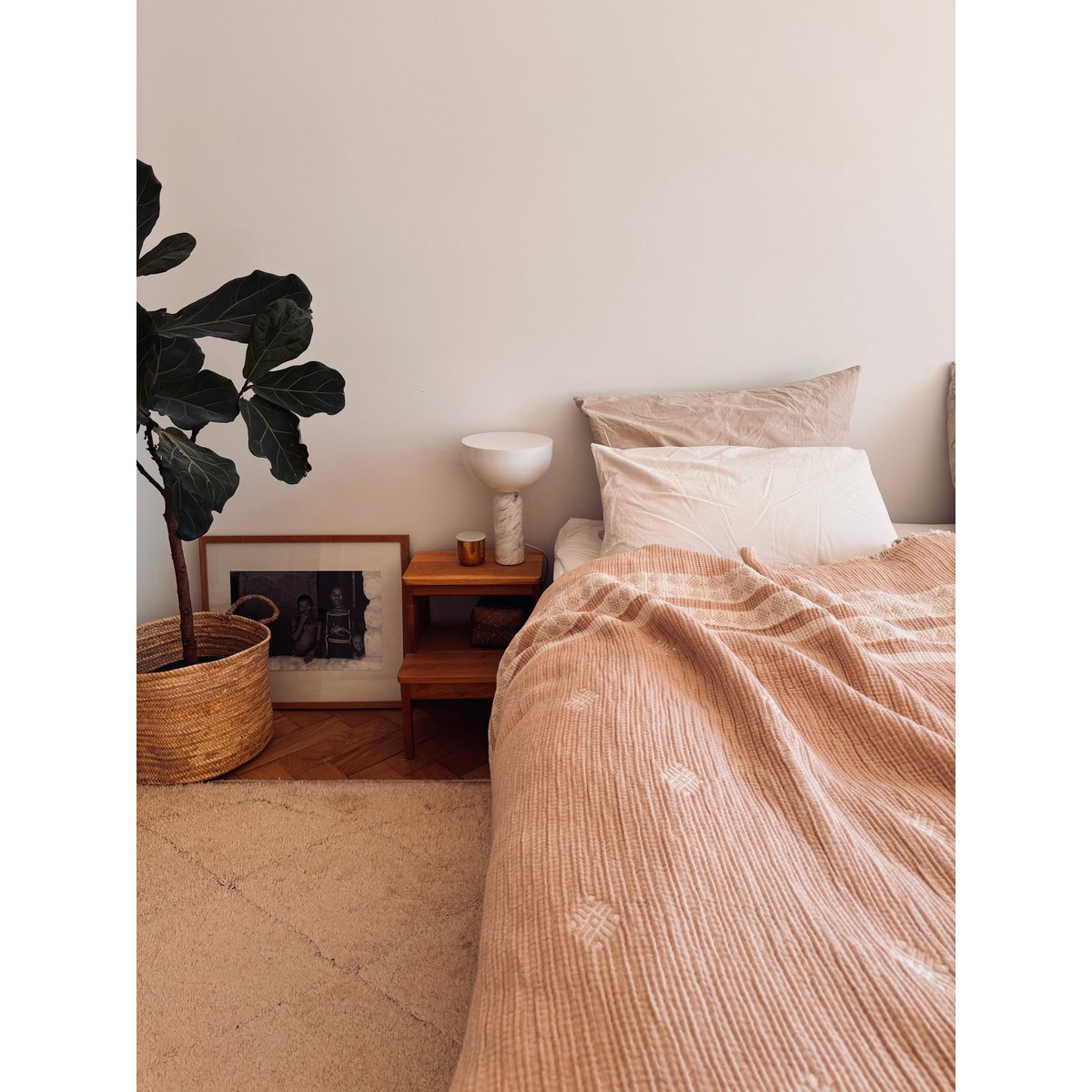 Muslin blanket - beige-white - 2.20 x 2.50 m