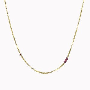 Wildflower Necklace | Minimalist link necklace with flower