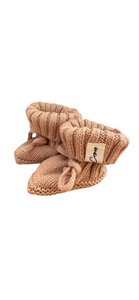 Gestrickte Babyschuhe - braun