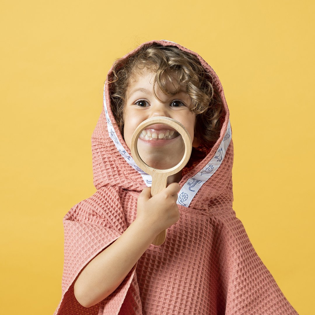Brandy Pink Honeycomb Baby Bath Poncho