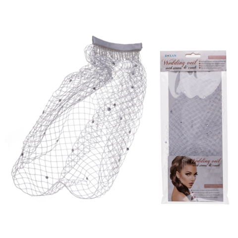 Vernetzter Vergnügen - OB010 - Hochzeitsschleier - 25 cm - 1 Stück