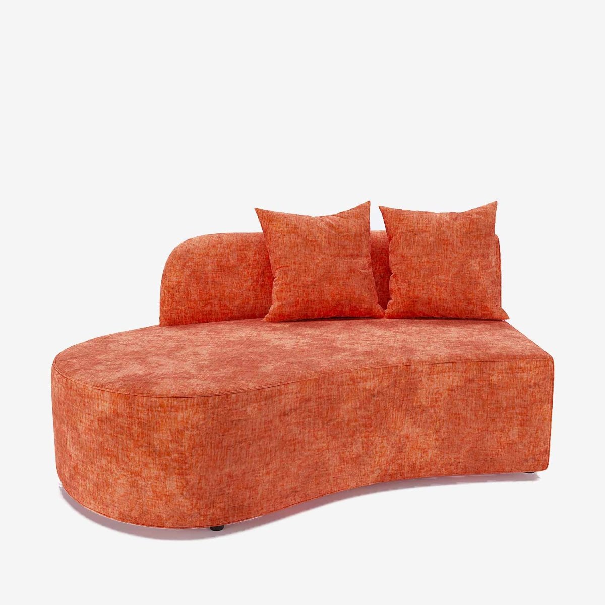 Módulo sofá – Sillón esquinero Alba de terciopelo ocre