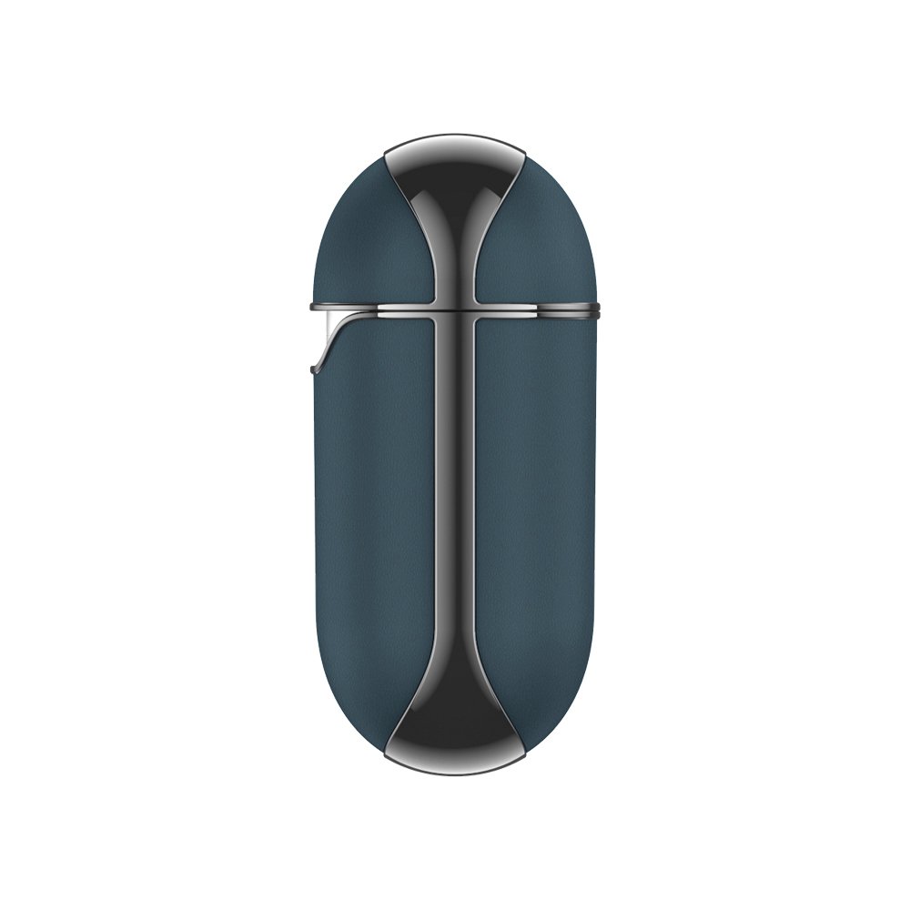 Airpod Hülle Snap Gen 1/2 Leder Blau