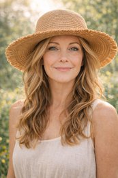 Chapeau Chapeau de Soleil en Paille de Papier Marron