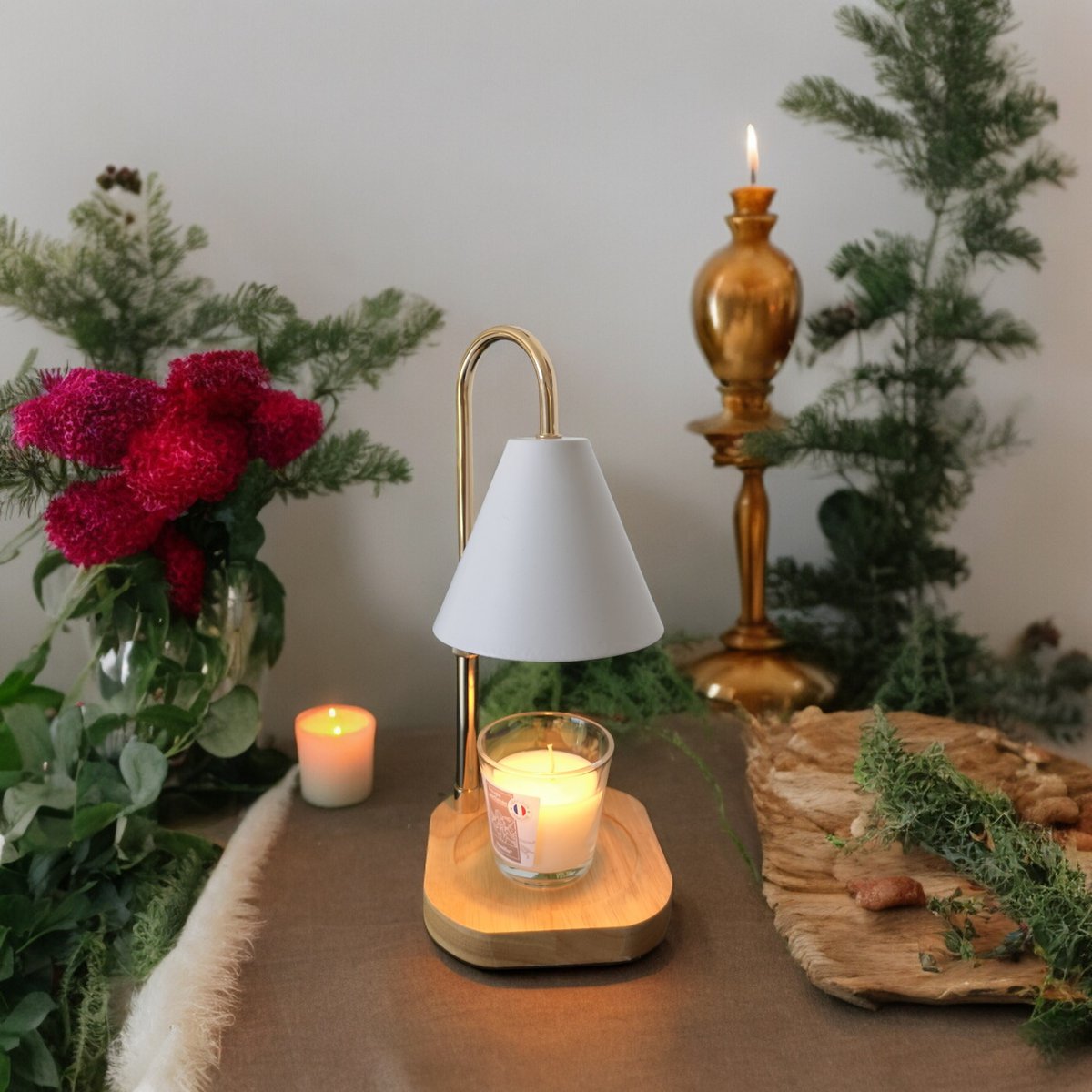 Zachte warmteverspreider - Candelia - elektrische brander voor geurkaars - geïntegreerde dimmer - decoratie en cadeau-idee