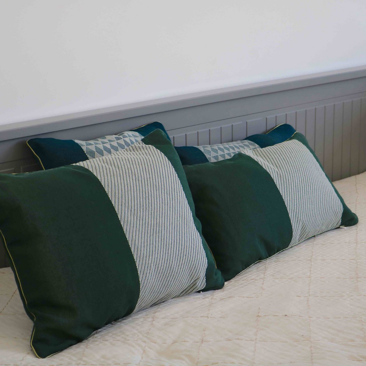 Ami Y'Sar green decorative cushion cover