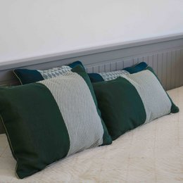 Ami Y'Sar green decorative cushion cover