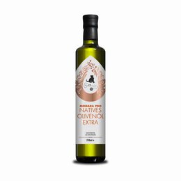 Natives Olivenöl Extra Messara PDO 250ml - Extra virgin olive oil from the Messara region of Crete, Greece. Features a rich, fruity flavor with notes of green apple and herbs.