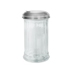 Glazen shaker en RVS deksel 14 cm Fackelmann Basic
