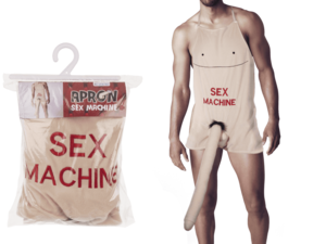 Apron with plush penis, Sex Machine,