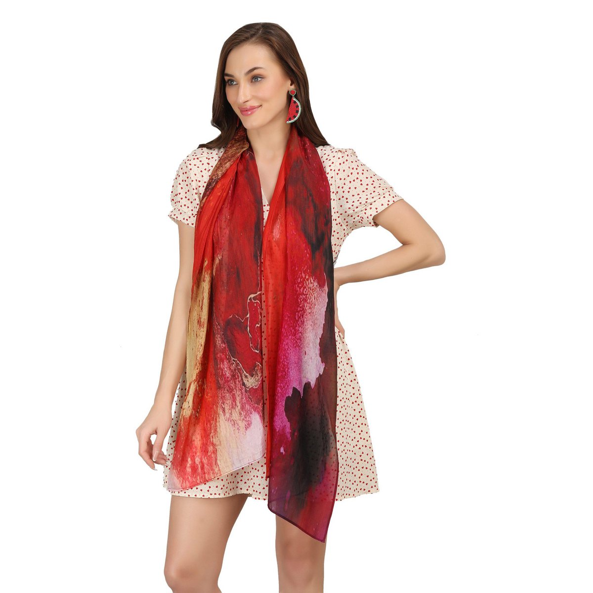 Digital Print Stole of Fine Wool – Fairtrade & Sustainable 7