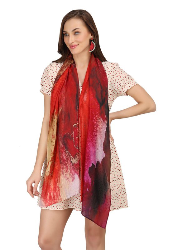 Digital Print Stole of Fine Wool – Fairtrade & Sustainable 7