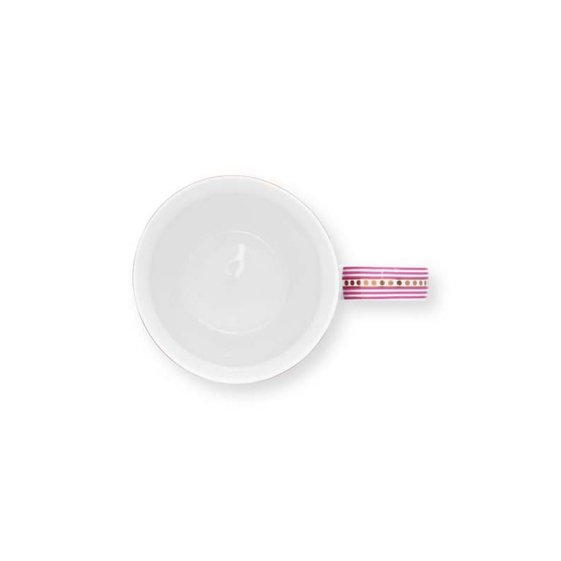 Mug XL Flower Festival Scallop Deco Dark Pink 450ml