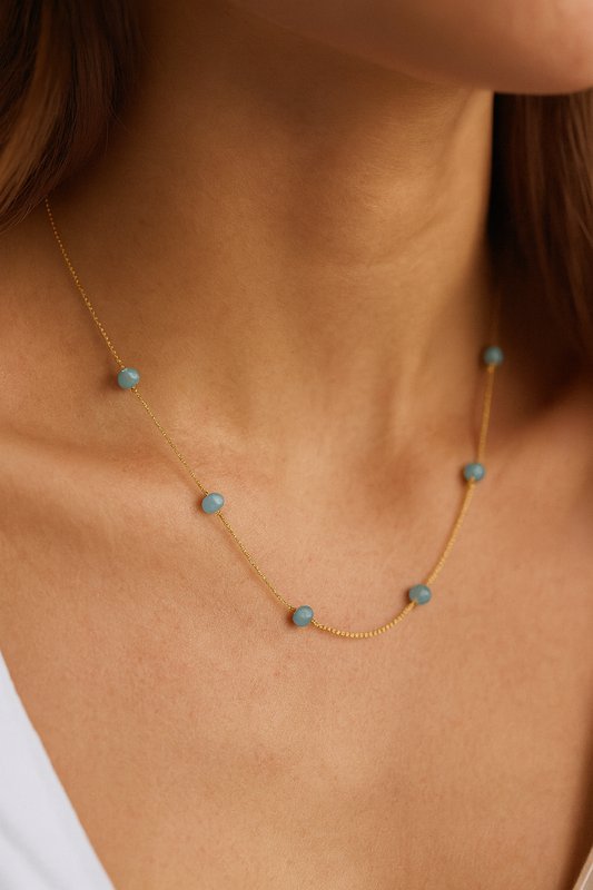 Nora necklace aqua