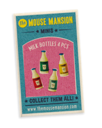 Minis - Mælkeflasker (Skala 1:12) - Musehuset