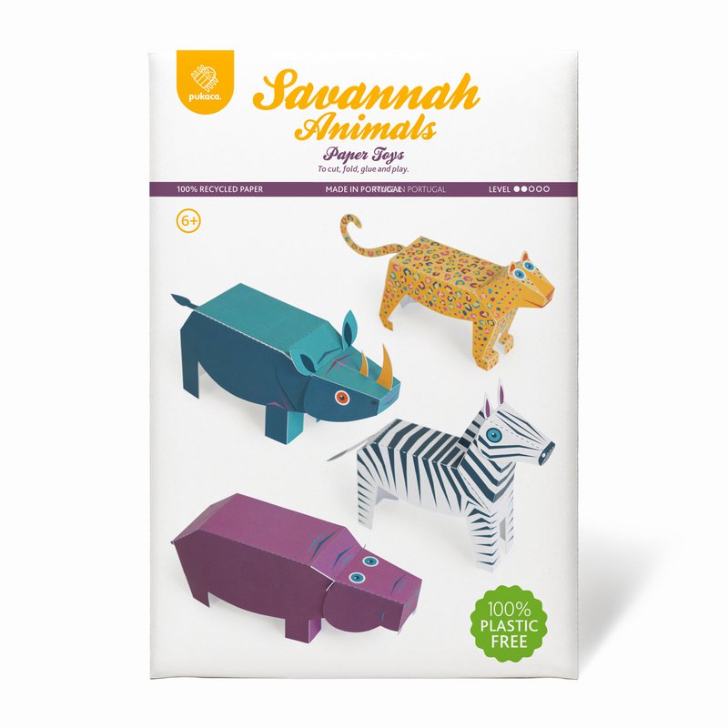 Savannah Animals Paper Toys
