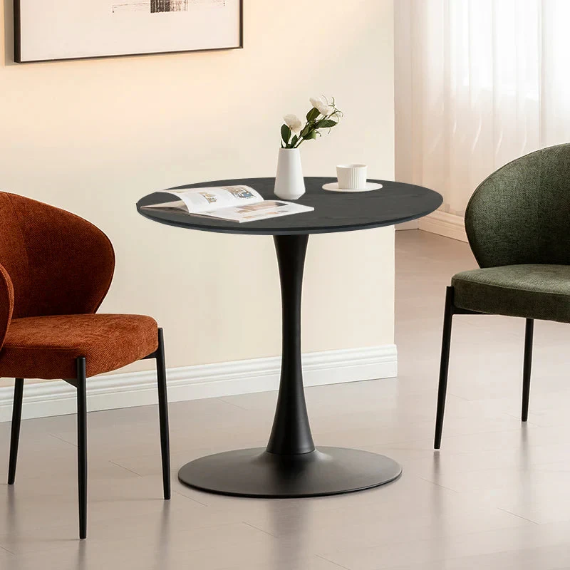 Tiana Round Dining Table [Travertine] [80 cm]