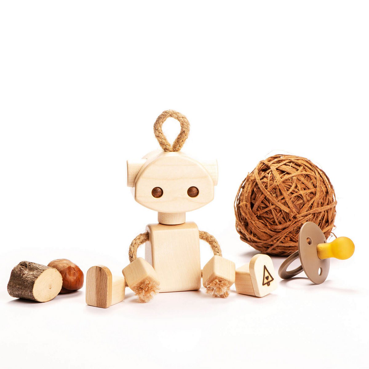 Siostra Titi Śliczny Robot Drewniany
