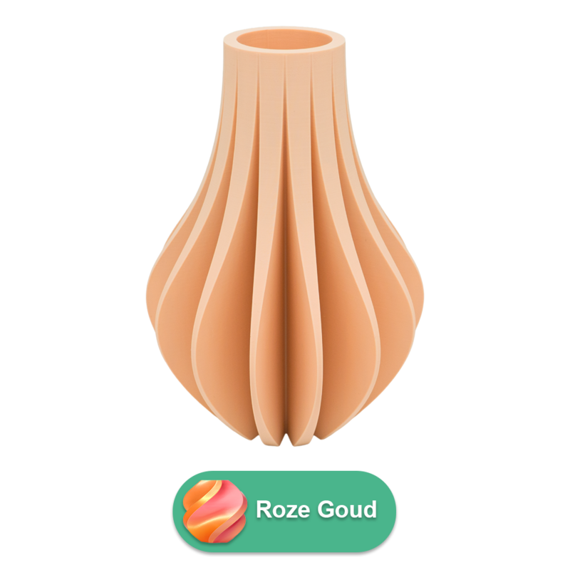 Wazon Aventa 3D - Wazon wydrukowany w 3D - Zrównoważony PLA - Nadaje się do sztucznych kwiatów