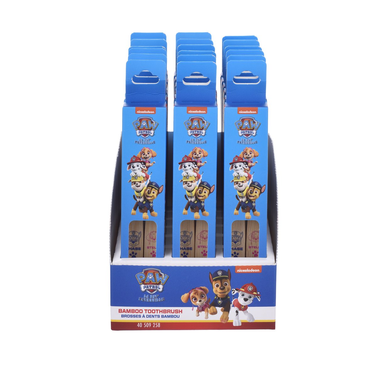 Pat Patrouille set de 2 cepillos de dientes infantiles de bambú