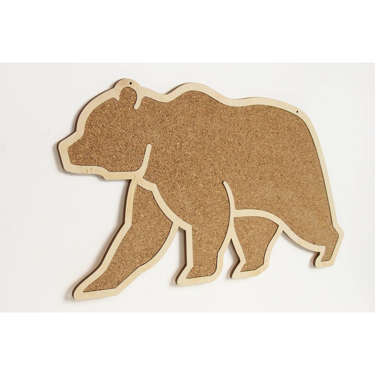 Bacheca di sughero, a forma di orso di sughero, orso decorativo da parete