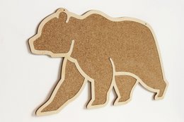 Kurkbord, Corkboard Bear Shape, Wall Decor Bear