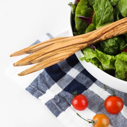 Olive Wood Salad Fork – Handmade Natural Wooden Utensils