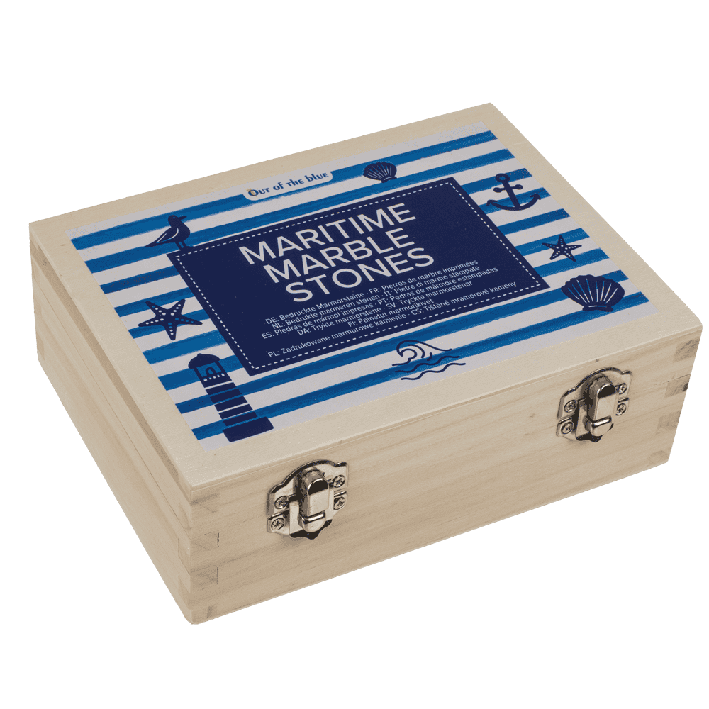 Printed marble stones, Maritime. 3,5 cm,