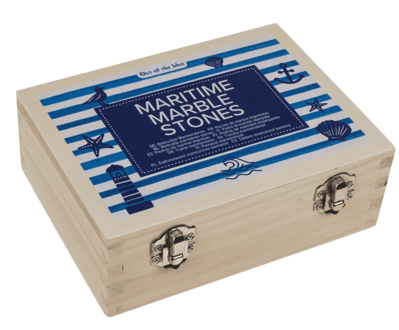 Printed marble stones, Maritime. 3,5 cm,