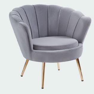 BUTACA POLIESTERE METALLO 85X85X91 VELLUTO TERCIOPELO MB207818