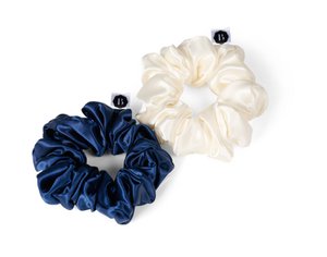 Beauty Pillow® Luxuriöse Haargummis aus Seide – Galaxy Blue & Pearl